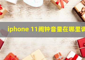 iphone 11闹钟音量在哪里调